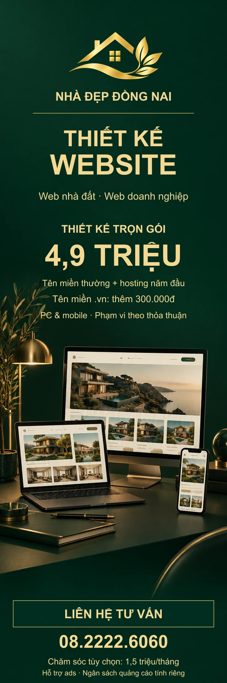 Dịch vụ thiết kế website Nhà Đẹp Đồng Nai